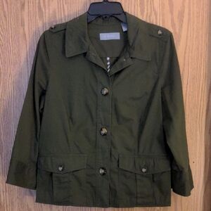 Vintage Liz Claiborne Olive Green Utility Jacket